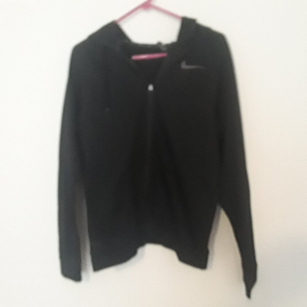Mens Nike Dri-Fit,Small Black Long Sleeve Zip Up , and Hoody. Great Shape!